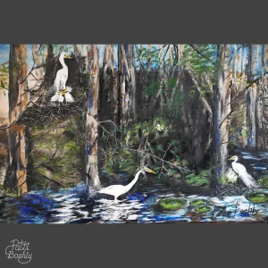 Rookery Reflections - Patti Boehly Oil Painting